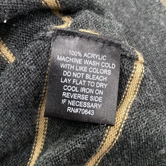 Coldwater Creek Women's Gray Striped Short Sleeve Knit Dress Size XS (4-6) - Picture 11 of 11